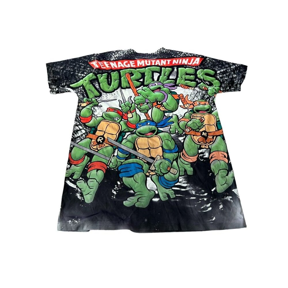Teenage Mutant Ninja Turtles Shirt Size M All Over Print - Picture 2 of 5